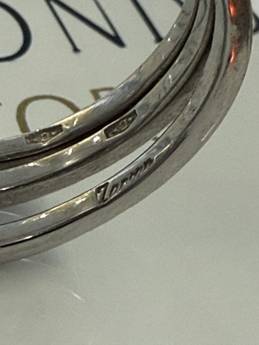 Inel Zancan Aur  18 k cu Dianante naturale