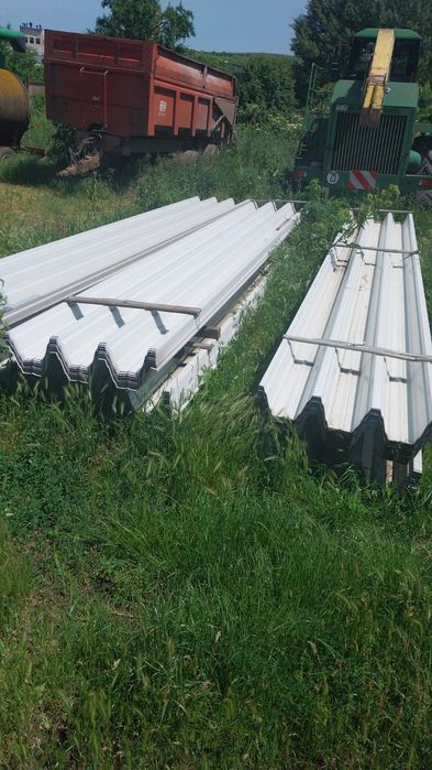 Tablă zincată pentru hale sau garduri sau acoperișuri
Dimensiuni
Lungime: 6,5 m
Lățime totală: 1,1 m
Grosime tablă: 1 mm
Înălțime cută (profil): 120 m