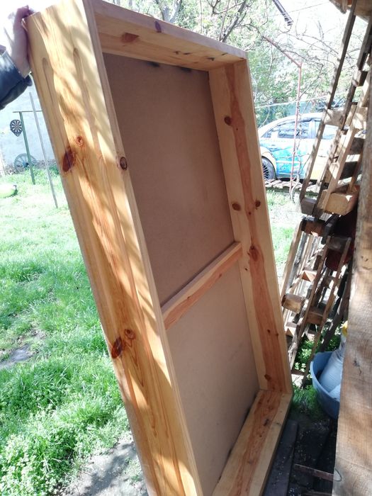 Дървено легло от масивно дърво с матрак и ракла 110/190