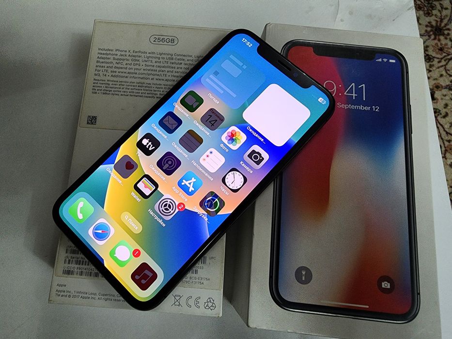 Iphone X LL/A 256GB Black Karobka Dk bor