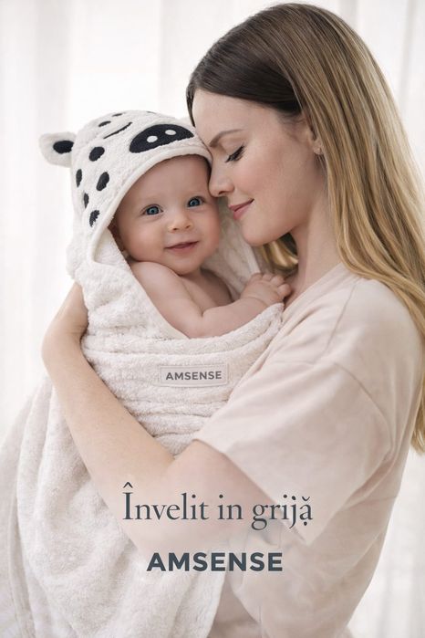 Prosop de baie moale pentru copii, model zebra