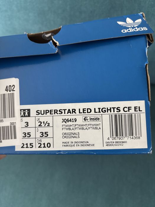 Adidas superstar led ligts детски обувки