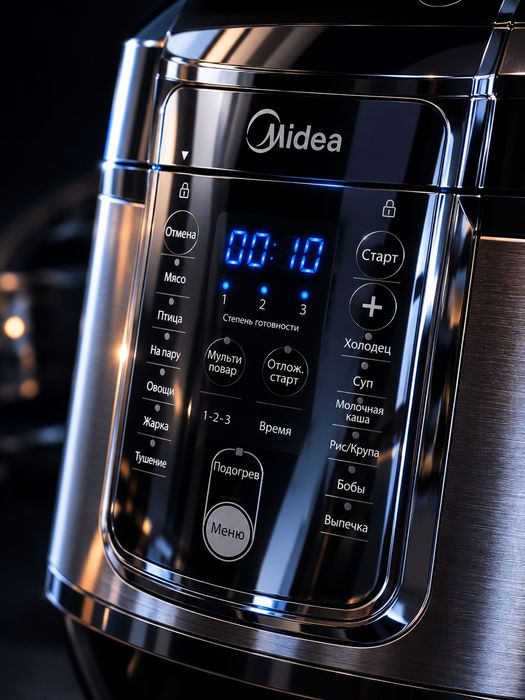 Мультиварка-скороварка Midea "MPC-6037", 5.7 л, антипригарное покрытие