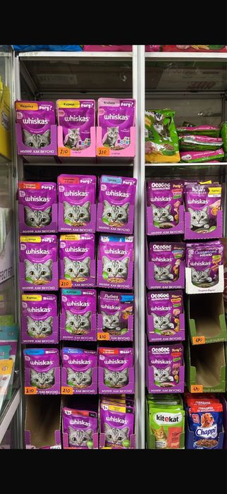 Whiskas влажные корма для кошек