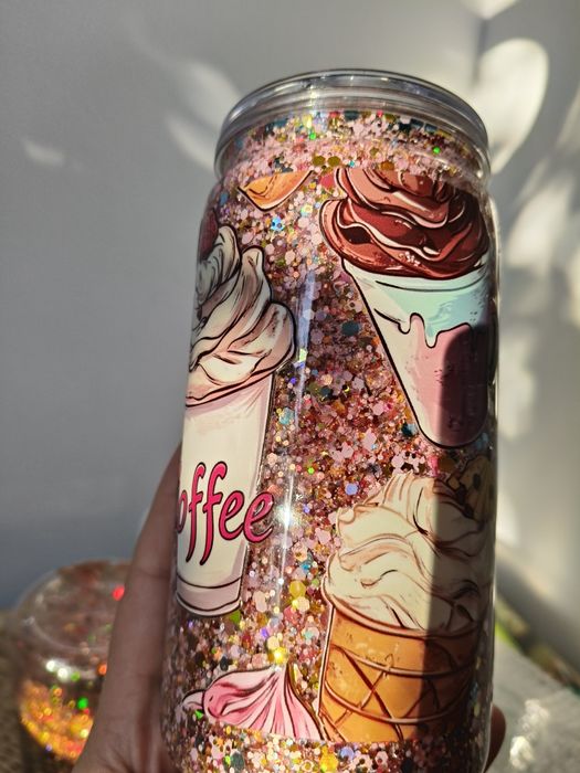 Pahare glitter personalizate
