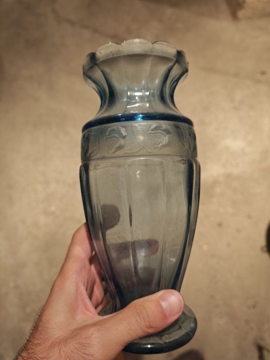 Cristal Vitrometan Medias / Vaza albastru fumuriu