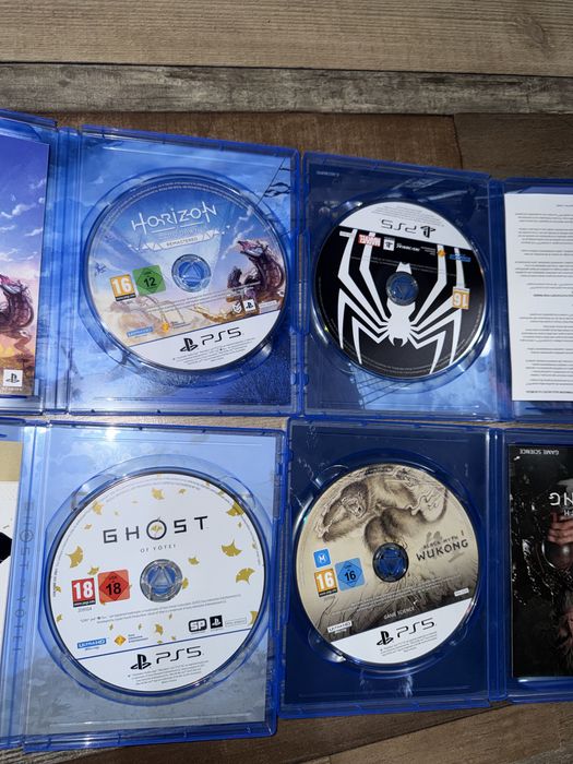 Black myth wukong, Ghost of yotei, Spiderman 2, Horizon zero dawn remastered
