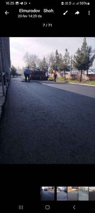 Asfalt yotqizish xizmati