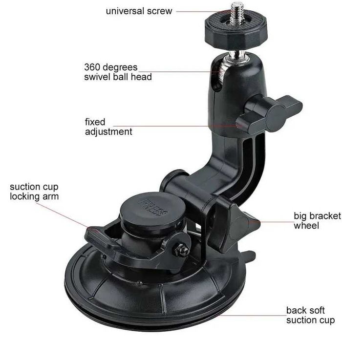 Ventuza auto masina motocicleta pt camera actiune Gopro Hero Insta360