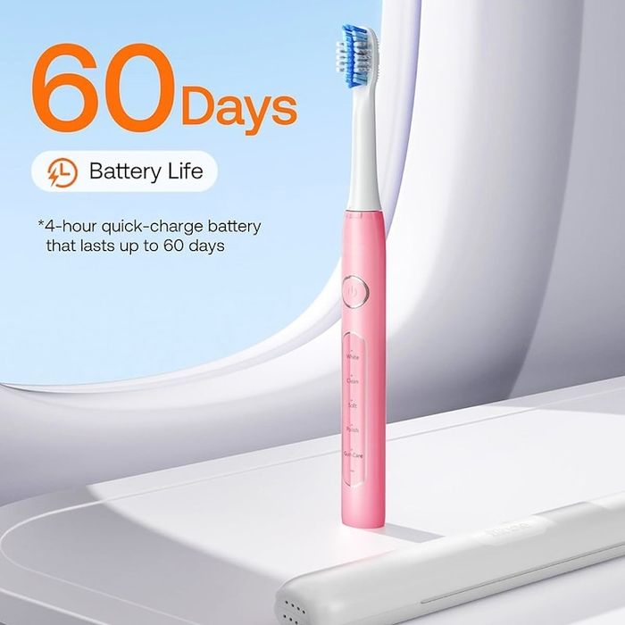 Електрическа четка за зъби, ултразвукова, 5 програми, таймер