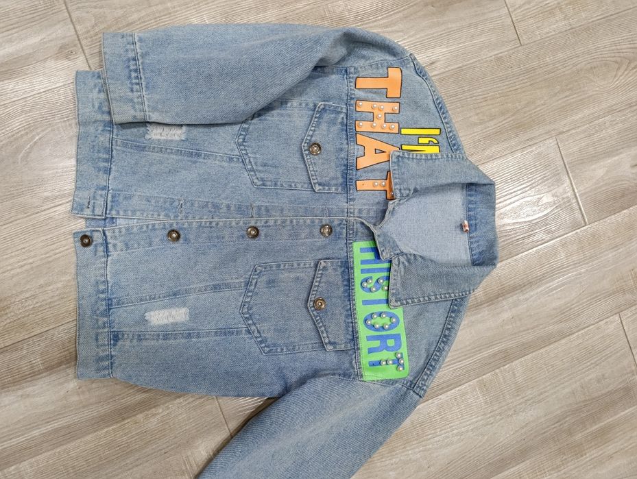 Джинсовая куртка размер 146-150