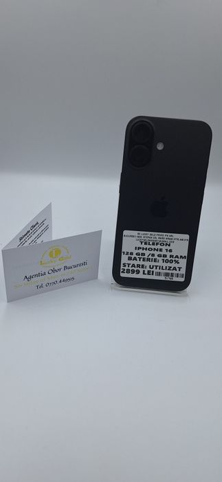 IPhone 16 128 GB 100% Baterie Garantie/Factura #51785