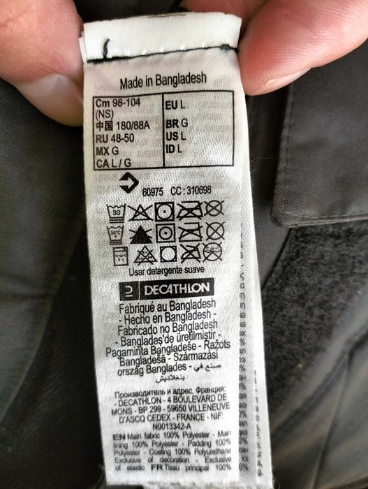 Pantalon triplustrat iarna munte Decathlon negru barbat