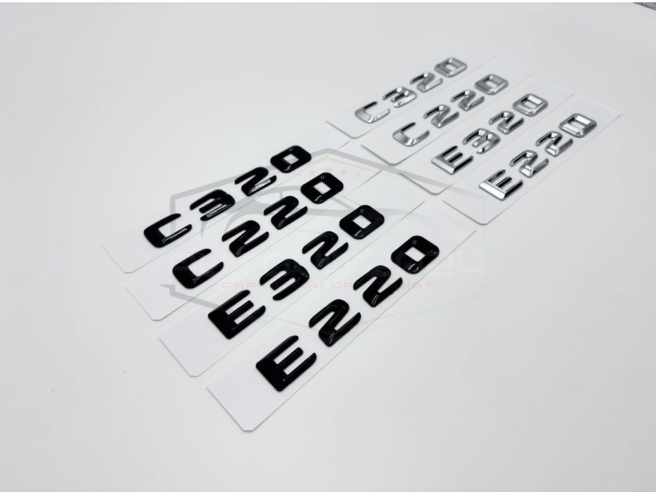 Mercedes надпис e320, e220, c320, c220, бадж, емблема