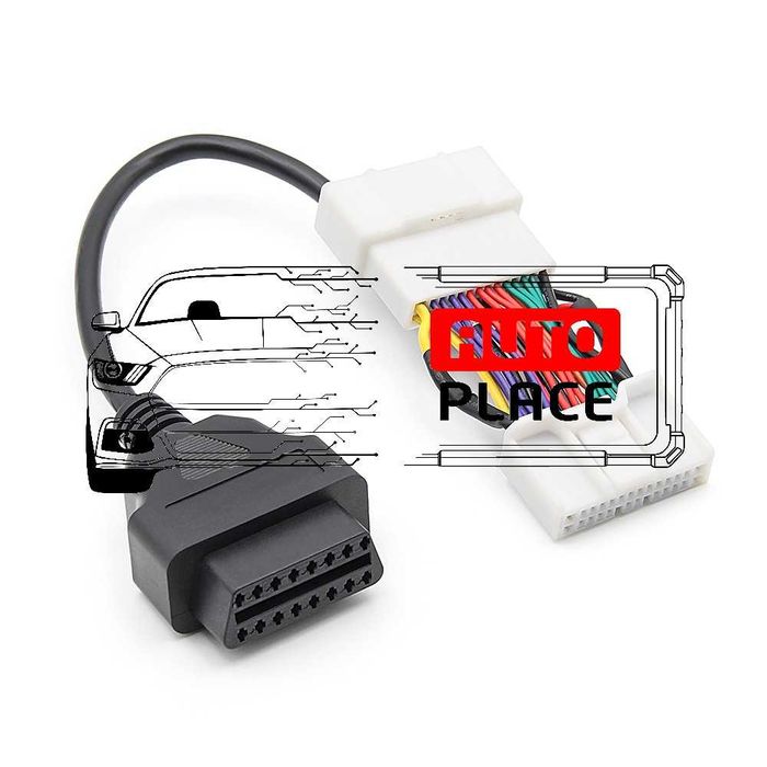 Кабел / Преходник / Адаптер 26 пина Tesla Model 3 / Y Delphi Autocom