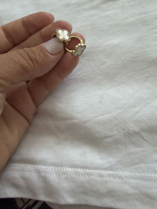 Set Cercei trifoi placati cu aur 18k