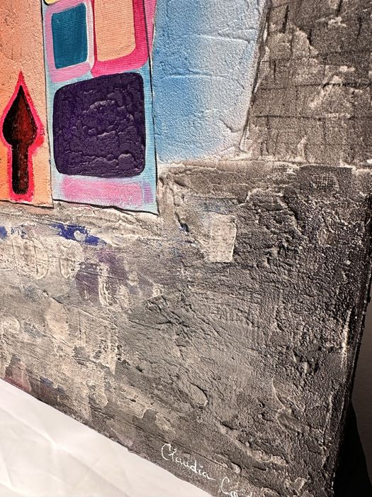 Tablouri abstracte pictate in acrilic