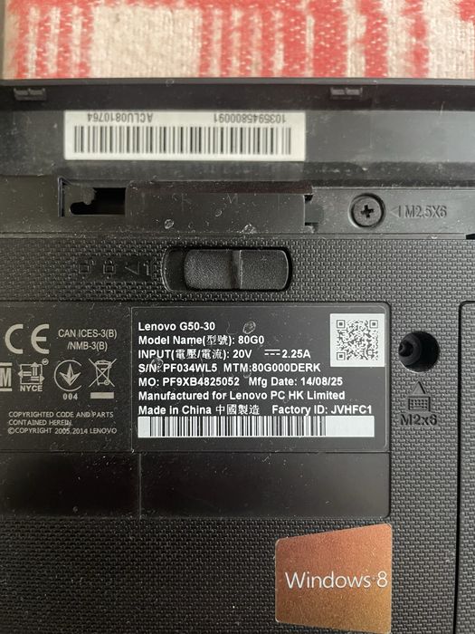 Нотбук Lenovo G50-30 на запчасти