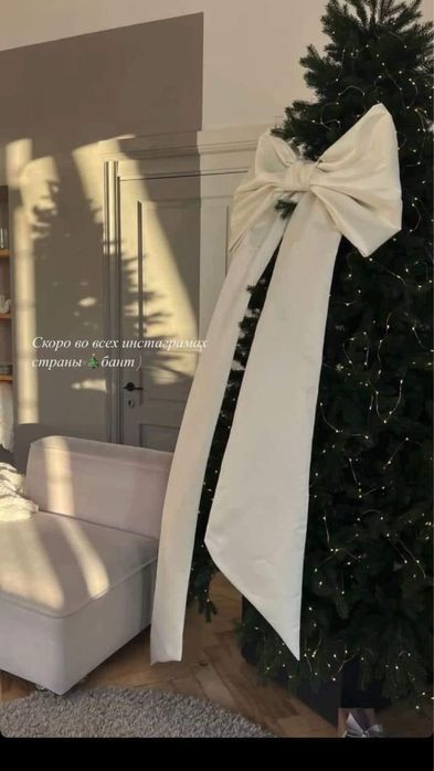 бант для ёлки, бантик для стен