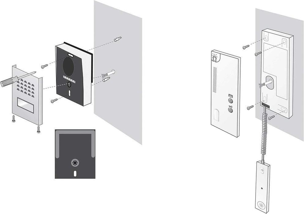 Extel - Интерком система с 2 кабела - Easy Bus 3. Аудио домофон