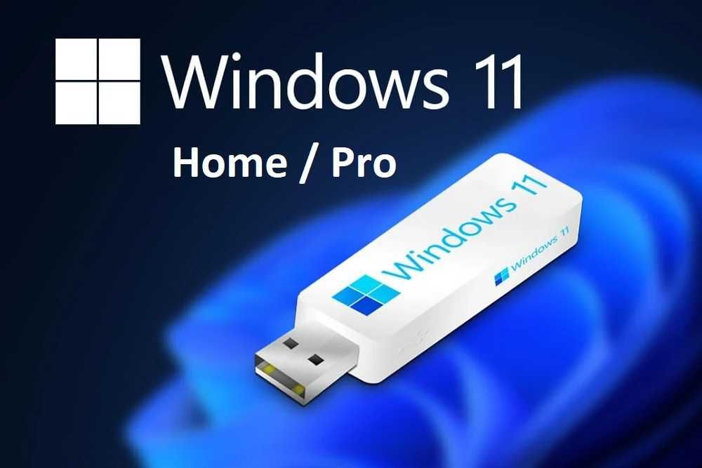 Stick bootabil Windows 11 Home sau Pro cu licenta retail, pret real