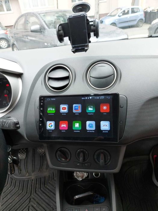 Navigatie Android Seat Ibiza 2009-2013 Waze YouTube USB casetofon