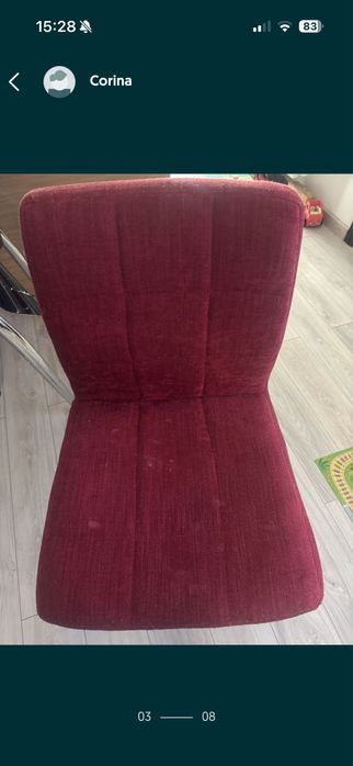 Set masa de sticla Spritz si 4 scaune tapitate