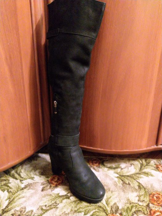 Сапоги-ботфорты зимние