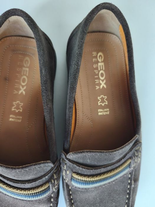 Мъжки мокасини GEOX U SNAKE MOC F  U 7207 F от кафяв набук