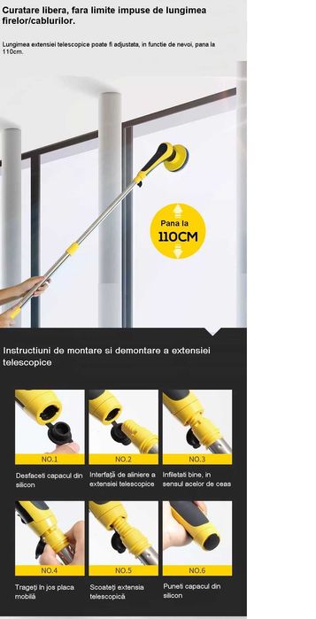 Perie electrica bucatarie, baie, masina, rezistenta la apa, 300RPM