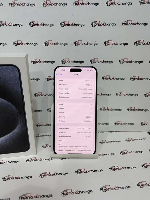 iPhone 15 Pro Max 256GB Blue Neverlocked 85%  45697