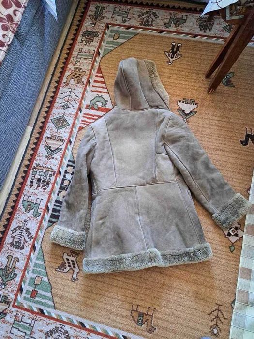 Дамски кожух от естествена кожа 3/4