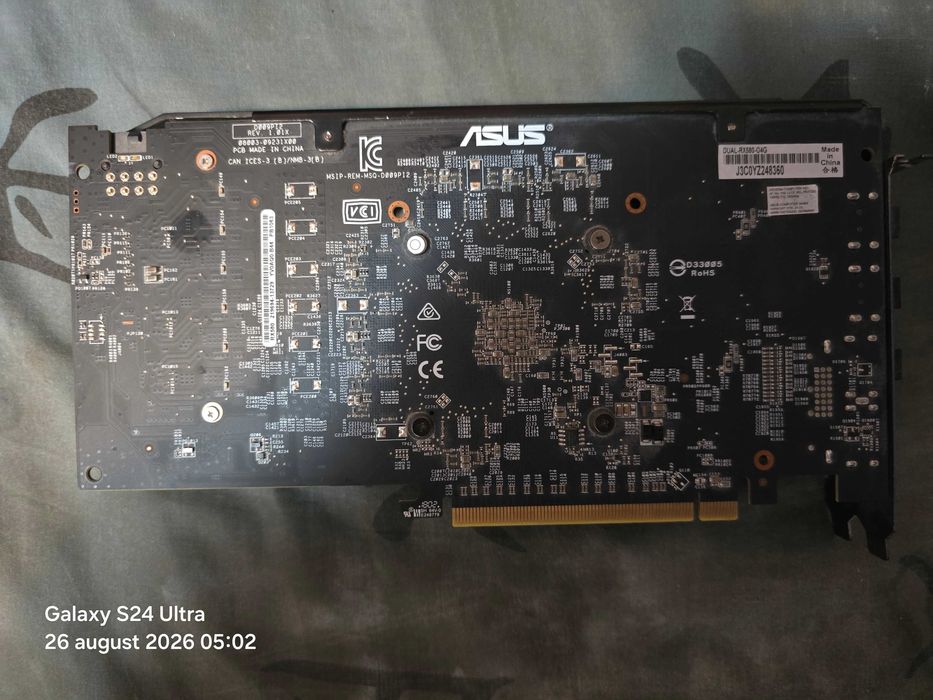 Placa video Asus Radeon RX 580 Dual OC, 4GB GDDR5, 256-bit