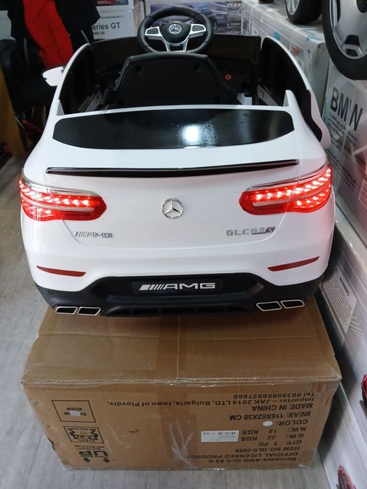 Промо цена!!Акумулаторен джип Mercedes AMG GLC63S с меки гуми 12волта