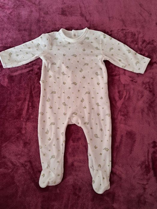 4 Pijamale-salopeta fleece cu botosi, varsta 1 an