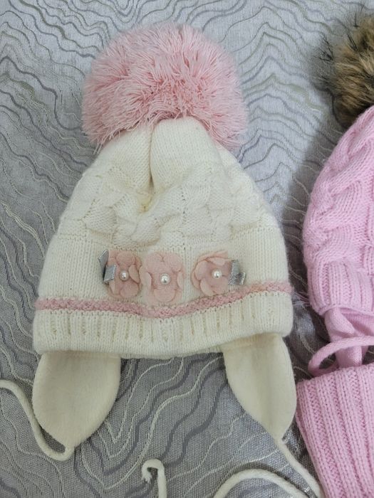 Зимние шапки на девочку 3-5 лет