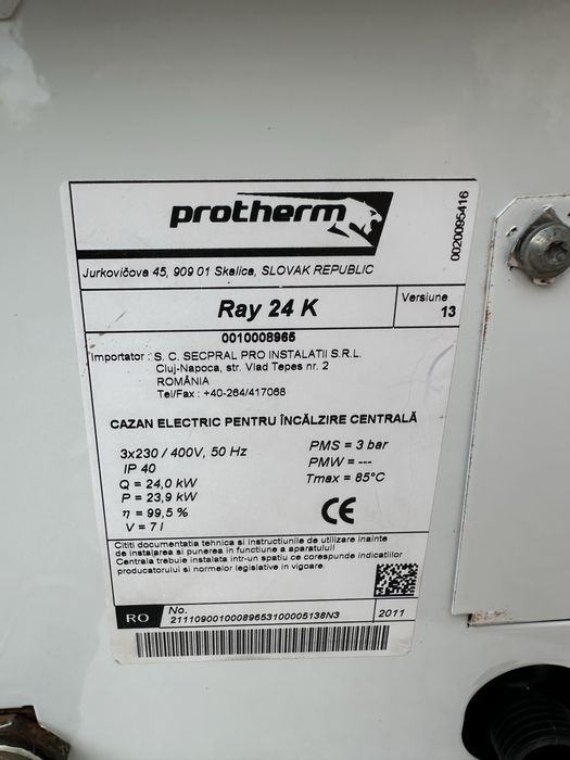 Centrala electrica protherm 24 kw trifazata