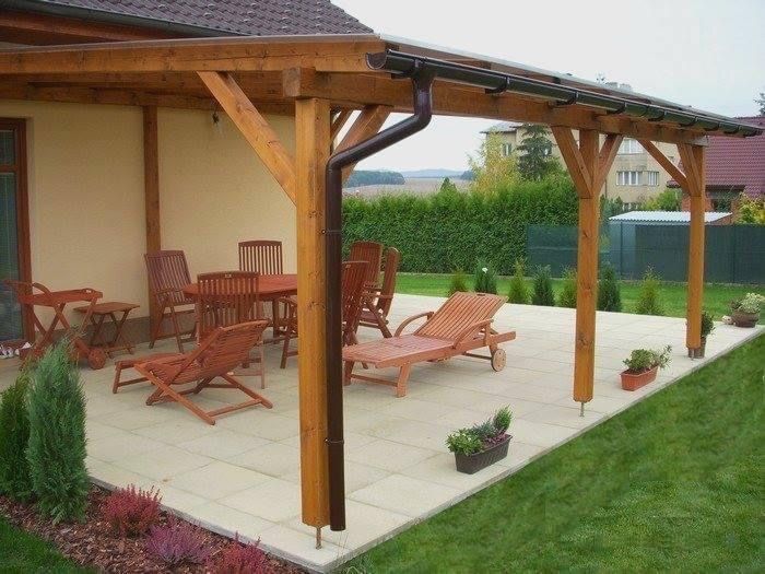 Terasa foisor din lemn modern