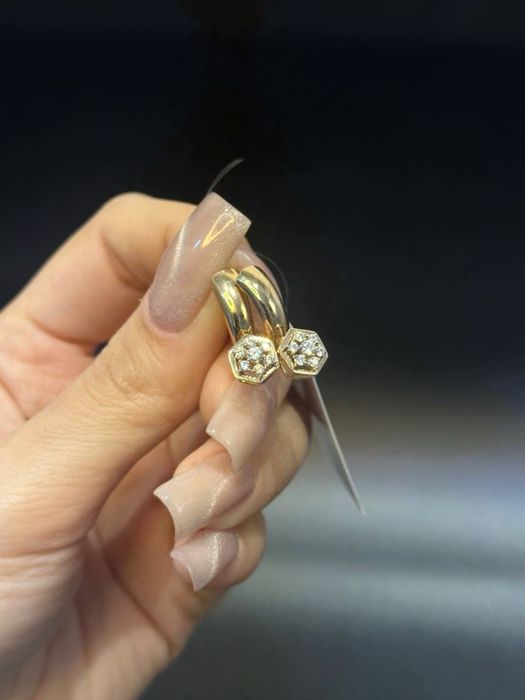 Золото 585  Серьги Масса: 2,25