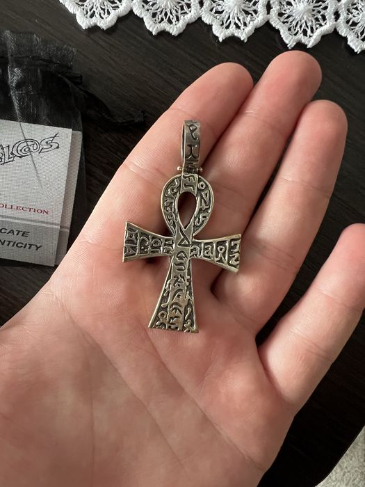 Мъжки сребърен медальон Анкх