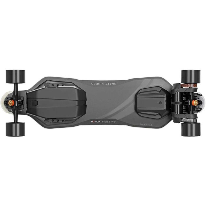 Skateboard Electric Exway Flex 2 Pro Hub 2520W, 50 km/h, 45 km autonomie, RGB, telecomandă, negru