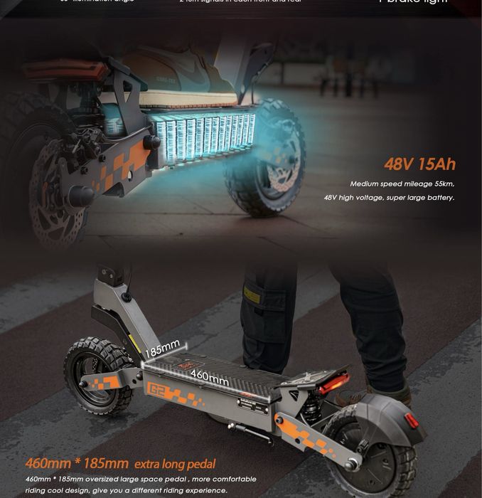 Ново! KuKirin G2 45км/ч. Електрическа Тротинетка Скутер 800W 48V/15ah