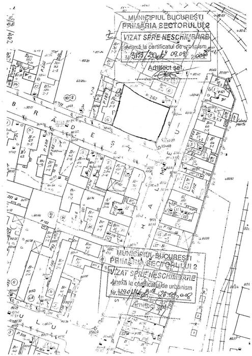 Teren 327m2 pe str. Bradesti 2-4 (langa Lizeanu , sector 2) Cu autorizatie P+3+4 retras ,  Gata sa incepi lucrul.