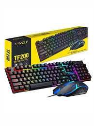 T-WOLF TF330 klaviatura 98 tugma + sichqoncha 7200 DPI RGB