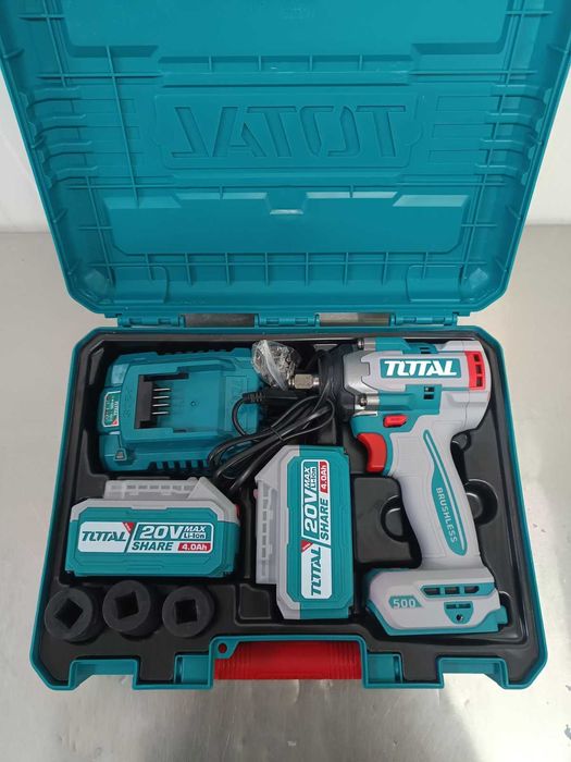 Акумулаторен гайковерт TOTAL INDUSTRIAL, 1/2, 500 Nm