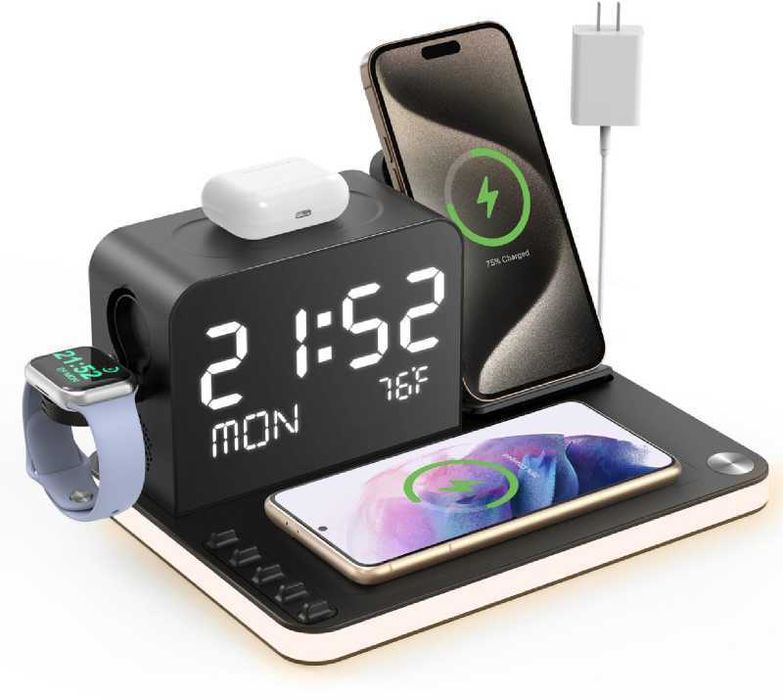 Беспроводная зарядка (38 watt) 7 в 1, зарядка на телефоны