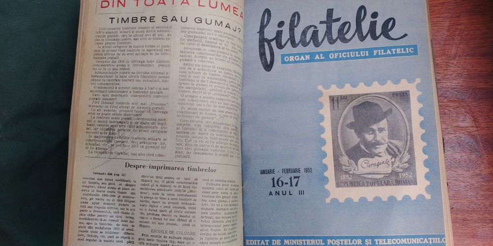 Carte timbre FILATELIE 1950 numarul 1 publicat