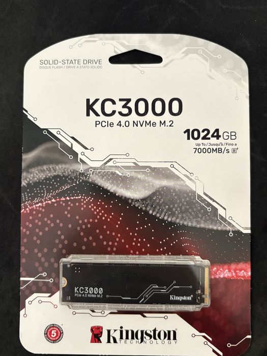 SSD 1024GB Kingston NVMe M.2 KC3000 SKC3000S 1024GB