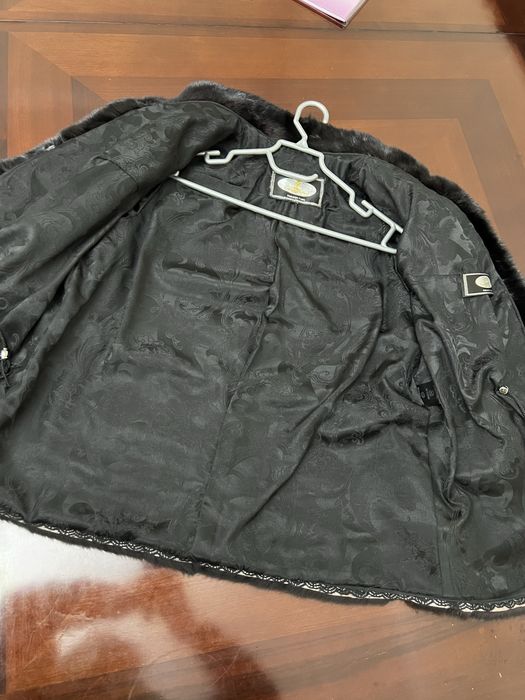 Норковая шуба черная