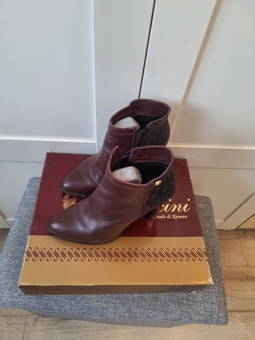 Botine dama, piele naturala, Baldacini - mărimea 38
